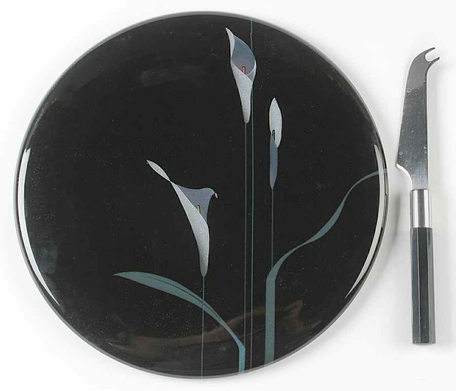 Opus Black 2 Piece Cheese Dish and Knife Set by Mikasa-1
