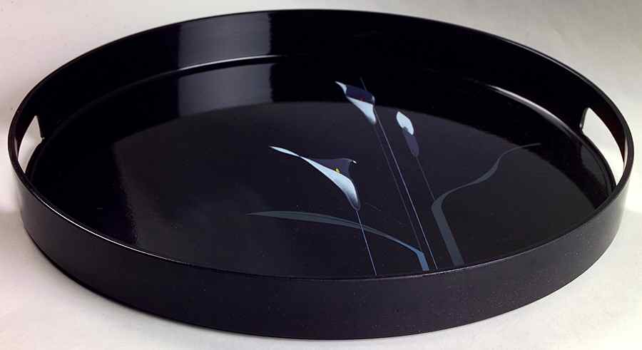 Opus Black Plastic Serving Tray by Mikasa-1