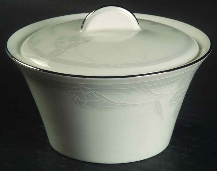 Ovation White Sugar Bowl & Lid by Mikasa-1