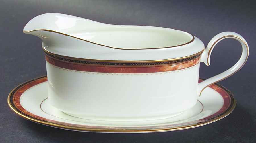 Palazzo Gravy Boat & Underplate (Relish/Butter) by Mikasa-1