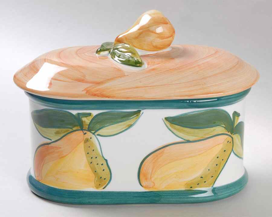Pear Finale Oval Box & Lid by Mikasa-1