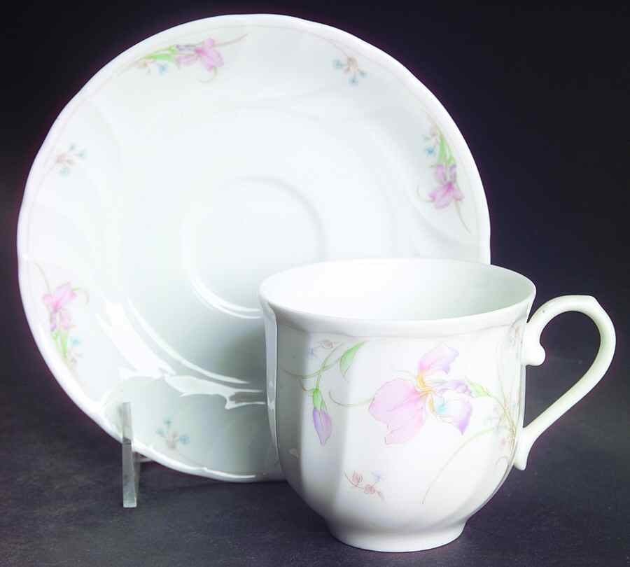 Pink Beauty Flat Cup & Saucer Set by Mikasa-1