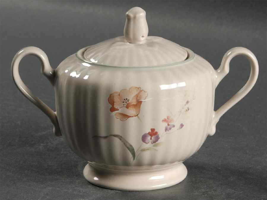 Pink Poppy Sugar Bowl & Lid by Mikasa-1