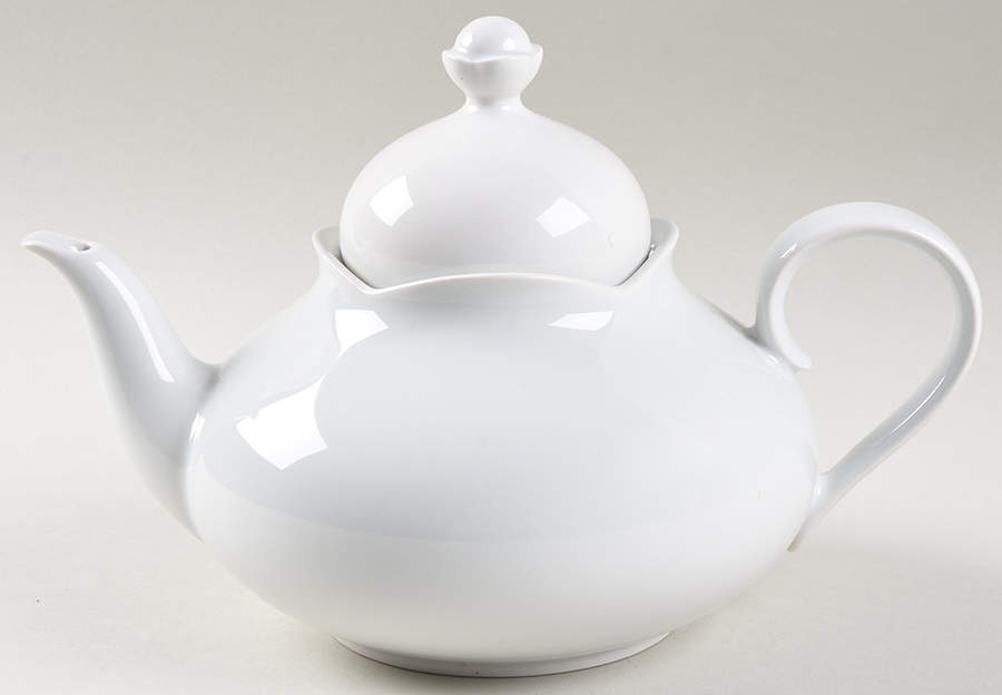 Porcelain White Teapot & Lid by Mikasa-1