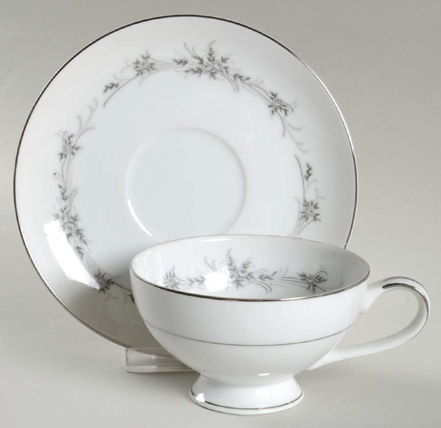 Rainier Footed Cup & Saucer Set by Mikasa-1