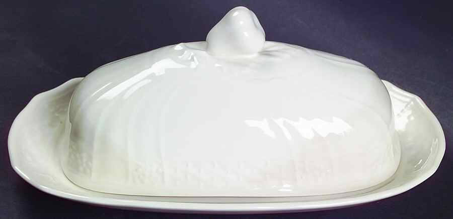 Renaissance White 1/4 Lb Covered Butter by Mikasa-1