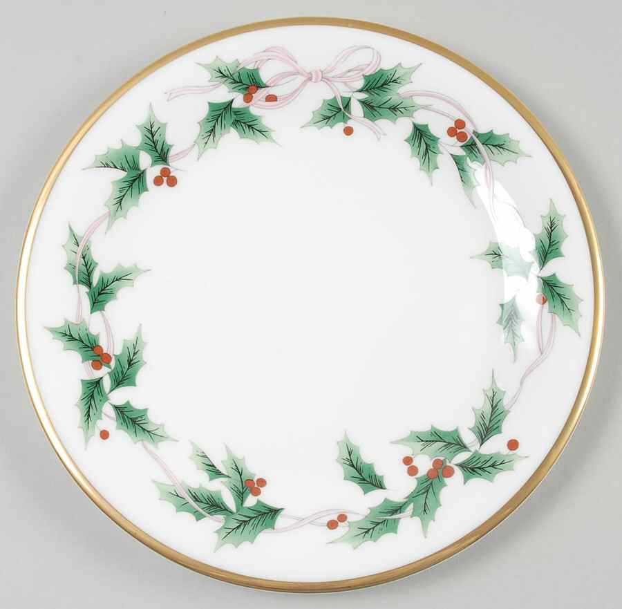 Ribbon Holly Salad Plate by Mikasa-1