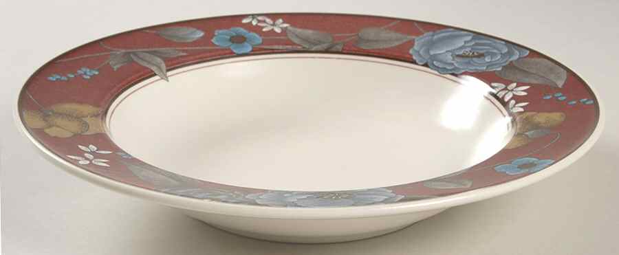 Romantic Fleur Large Rim Soup Bowl by Mikasa-1