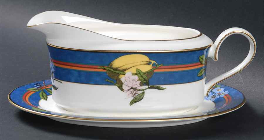 Royal Garden Gravy Boat & Underplate by Mikasa-1