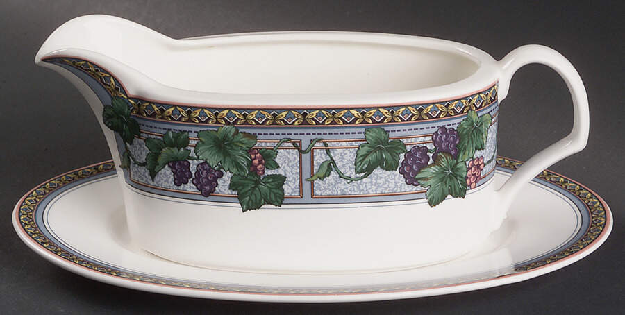 Royal Harvest Gravy Boat & Underplate (Relish/Butter) by Mikasa-1