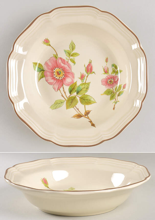 Rose Petals Rim Soup Bowl by Mikasa-1