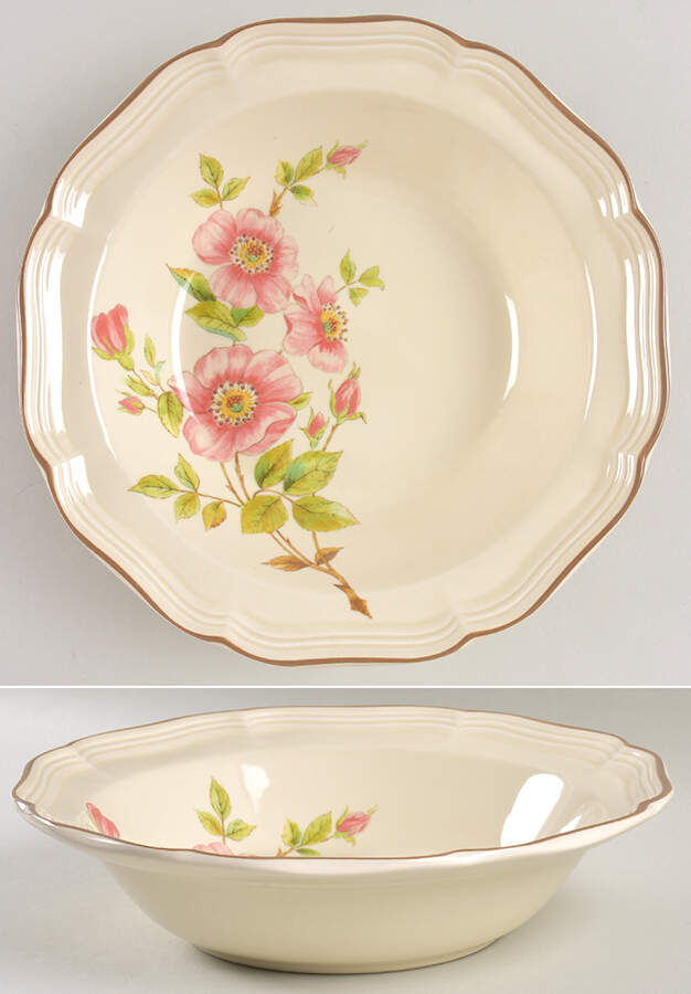 Rose Petals 9" Round Vegetable Bowl by Mikasa-1
