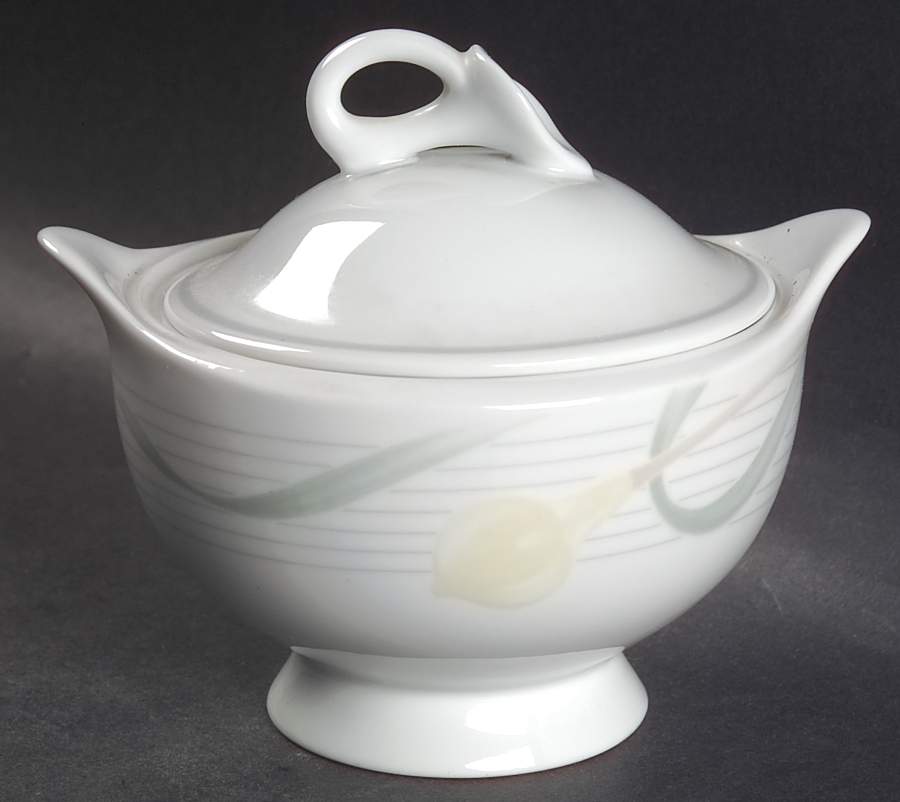 Serenade Yellow Sugar Bowl & Lid by Mikasa-1