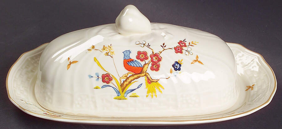 Shangri-La (D1001, Fine Ivory) 1/4 Lb Covered Butter by Mikasa-1