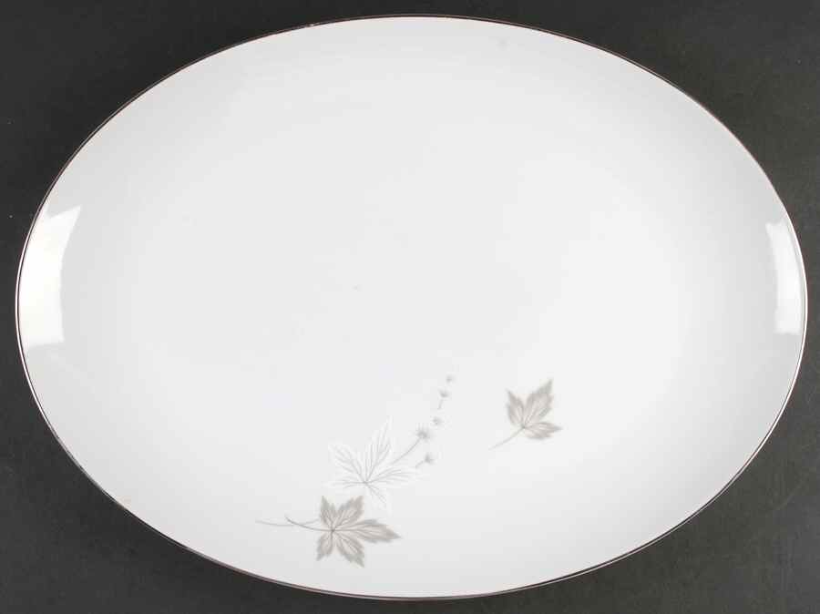 Silver Maple 16" Oval Serving Platter by Mikasa-1