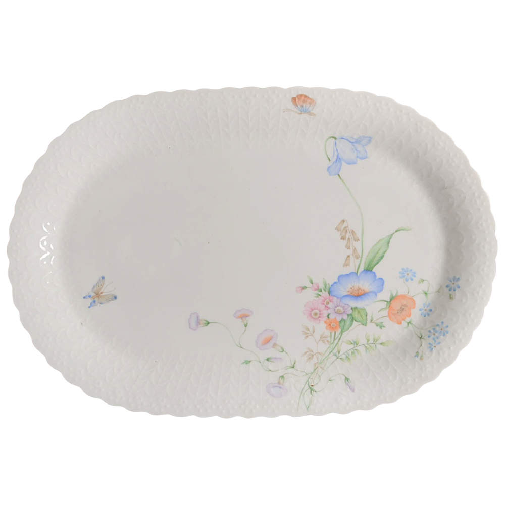 Something Blue 14" Oval Serving Platter by Mikasa-1