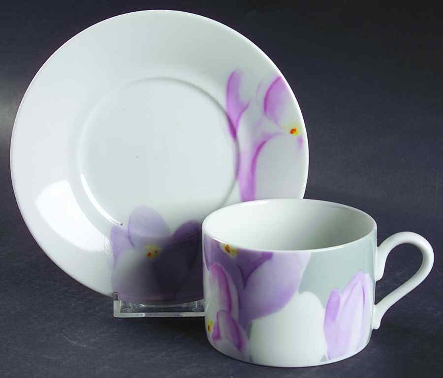 Spring Crocus Flat Cup & Saucer Set by Mikasa-1