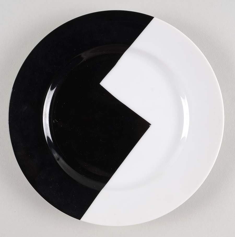 Step Black White Salad Plate by Mikasa-1