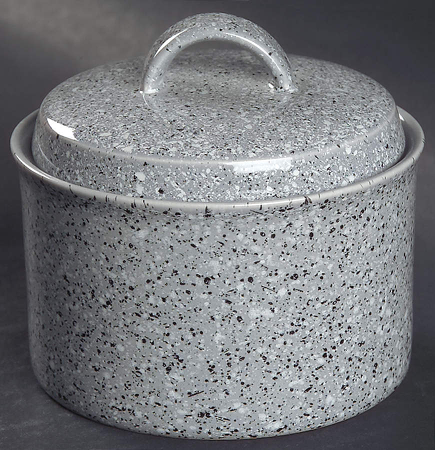 Ultrastone Grey Sugar Bowl & Lid by Mikasa-1