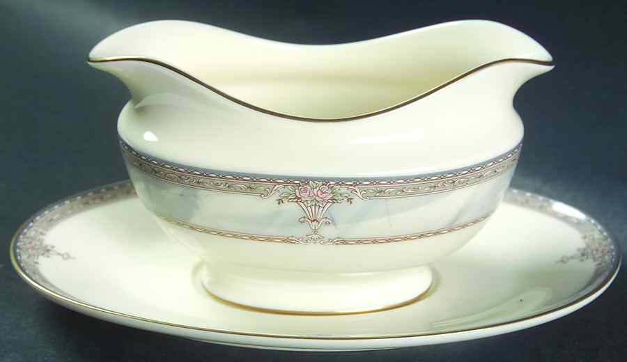 Venetian Sky Gravy Boat & Underplate by Mikasa-1