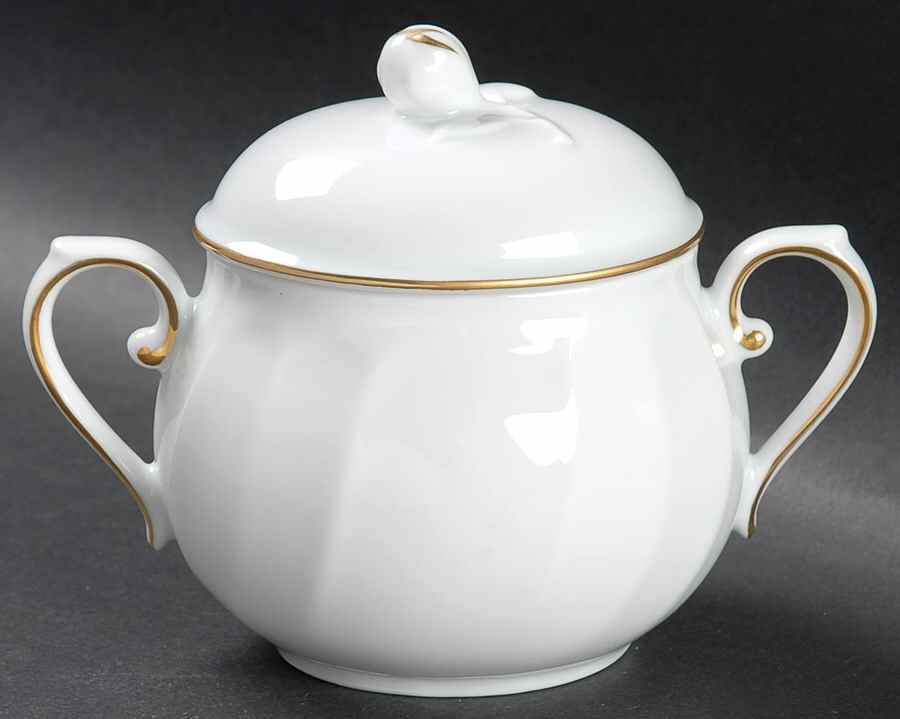 Wedding Band Gold Sugar Bowl & Lid by Mikasa-1