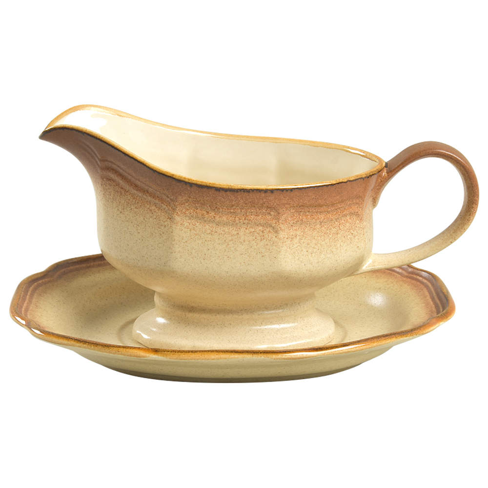 Whole Wheat Gravy Boat & Underplate by Mikasa-1