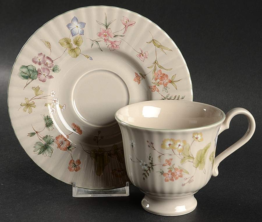 Wildflowers Footed Cup & Saucer Set by Mikasa-1