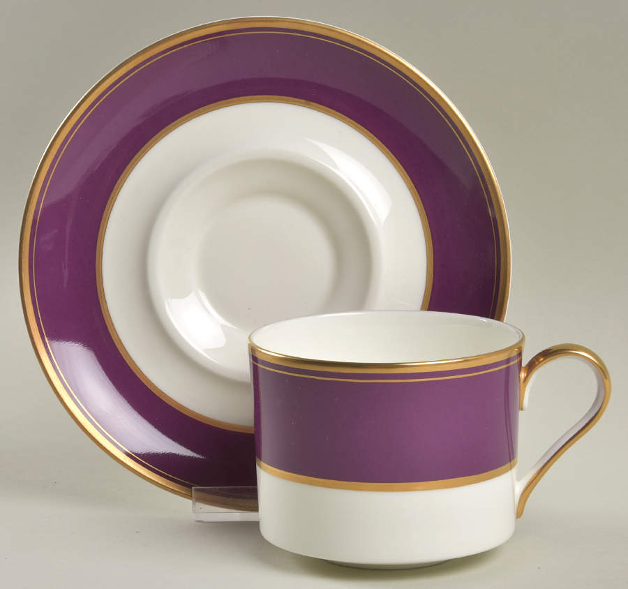 Wineberry Flat Cup & Saucer Set by Mikasa-1
