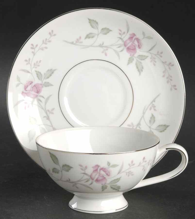 Yours Truly Footed Cup & Saucer Set by Mikasa-1