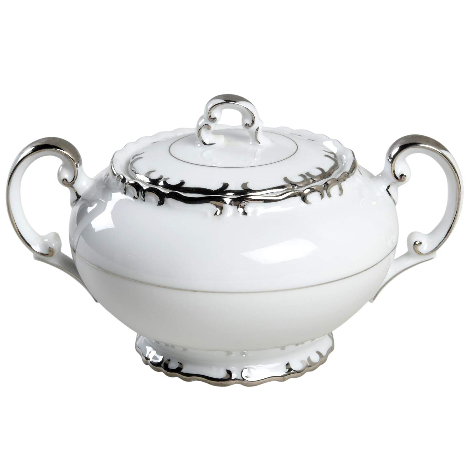 Silver Baroque Sugar Bowl & Lid by Milady-1