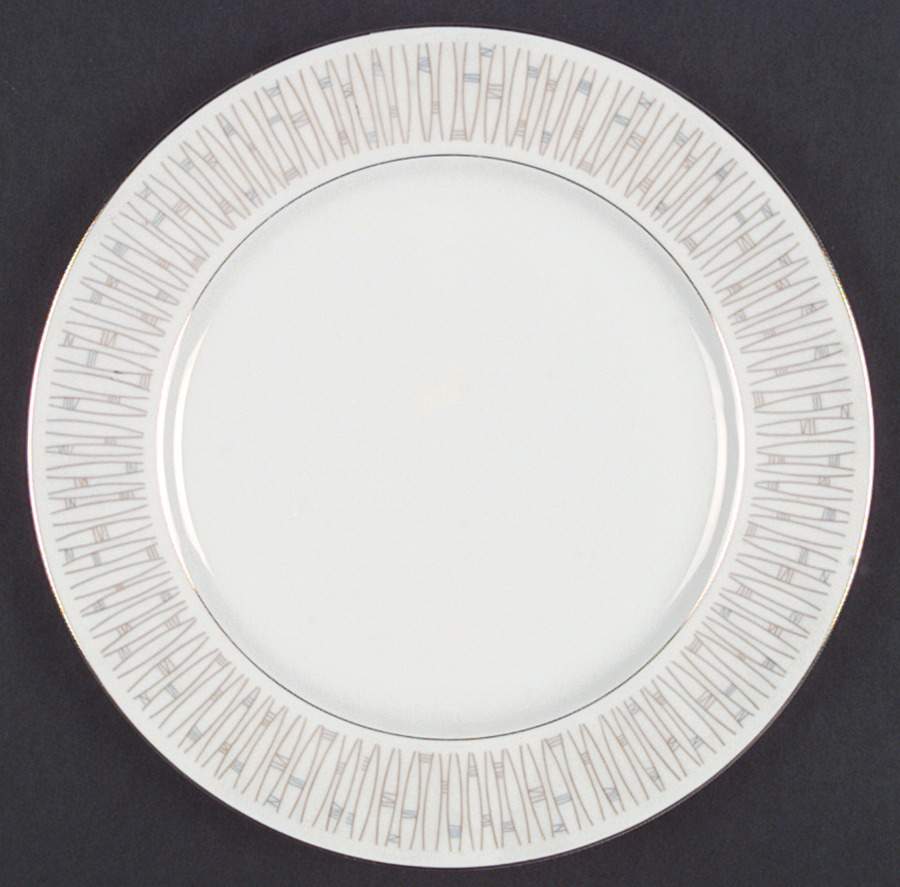 Malay Gold & Gray Dinner Plate by Mikado-1