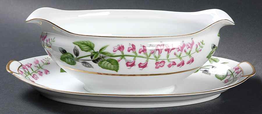 Sylvia Gravy Boat with Attached Underplate by Mikado-1