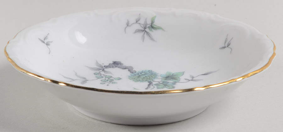 Green Ming (9901, Gold Trim) Fruit/Dessert (Sauce) Bowl by Mitterteich-1