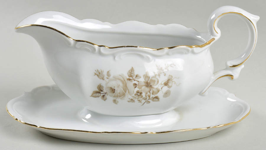 MIT17 Gravy Boat with Attached Underplate by Mitterteich-1