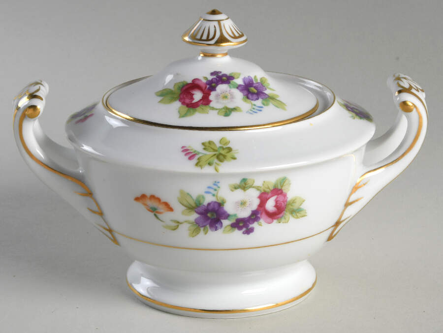 Dresden Rose Sugar Bowl & Lid by Mikuni-1