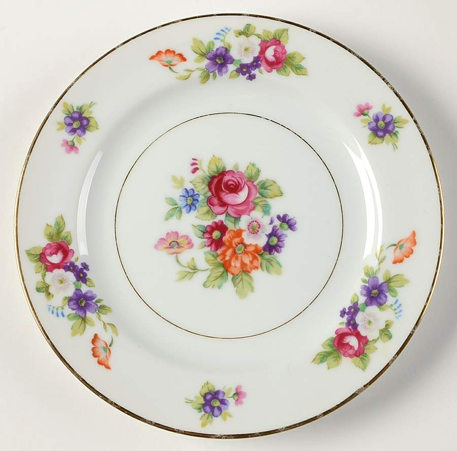 Dresden Rose Salad Plate by Mikuni-1