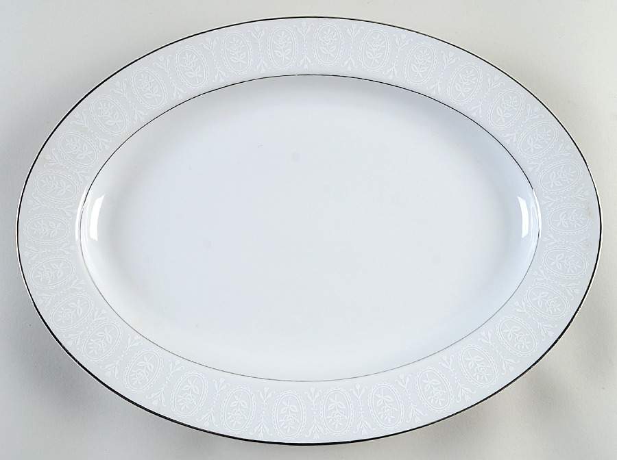 Mimosa 14" Oval Serving Platter by Modern China & Table Institute-1