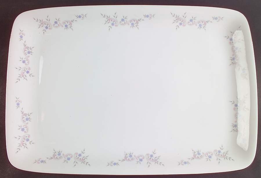 Springtime 17" Rectangular Serving Platter by Modern China & Table Institute-1