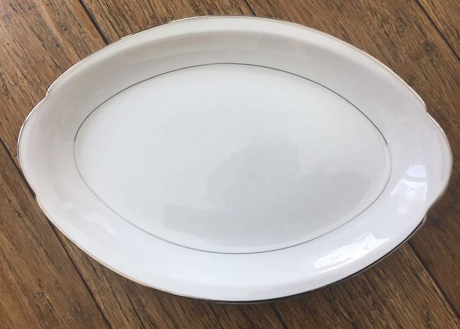 Wedding Day 14" Oval Serving Platter by Modern China & Table Institute-1