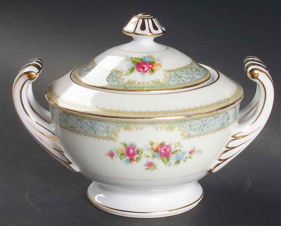 Rosaline Sugar Bowl & Lid by Monarch (Japan)-1