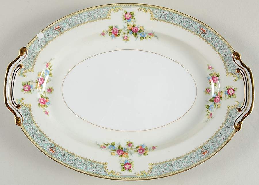 Rosaline 12" Oval Serving Platter by Monarch (Japan)-1