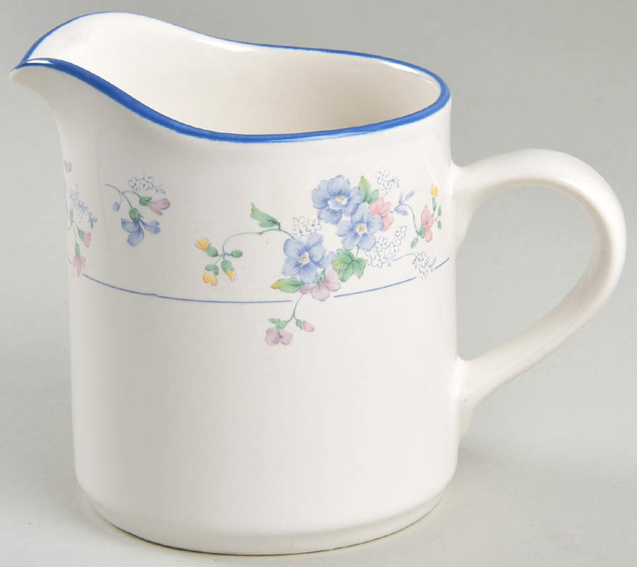 Blue Border Flower Creamer by Market Square-1