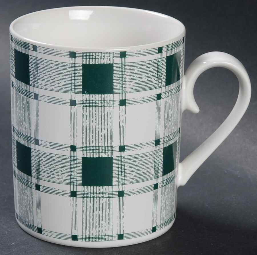 Checks Green Mug by Market Square-1
