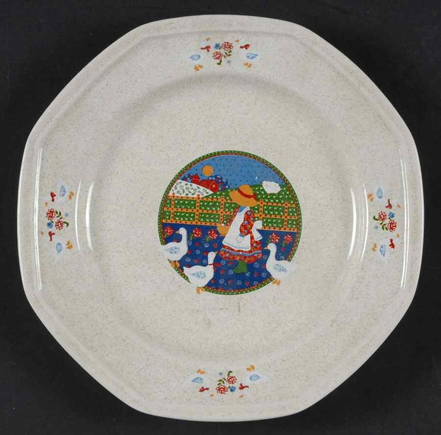 Plain & Fancy Salad Plate by Market Square-1