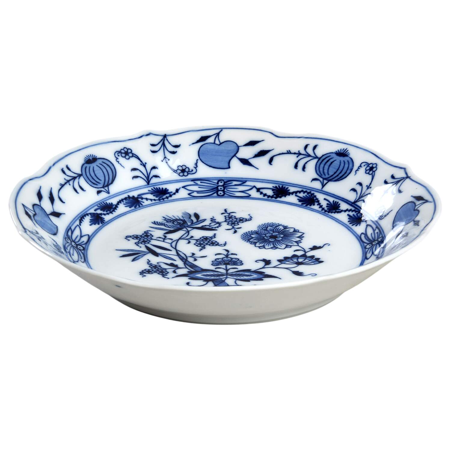 Blue Onion (Oval Backstamp) Coupe Soup Bowl by Meissen (Germany)-1