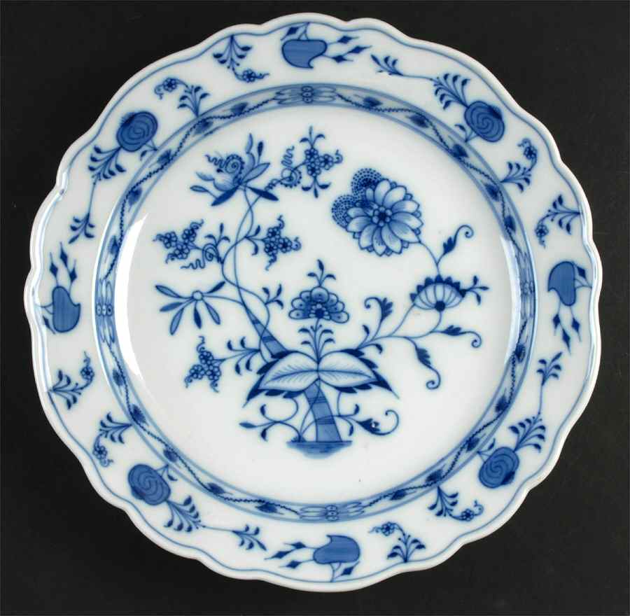 Blue Onion (Oval Backstamp) 12" Chop Plate (Round Platter) by Meissen (Germany)-1