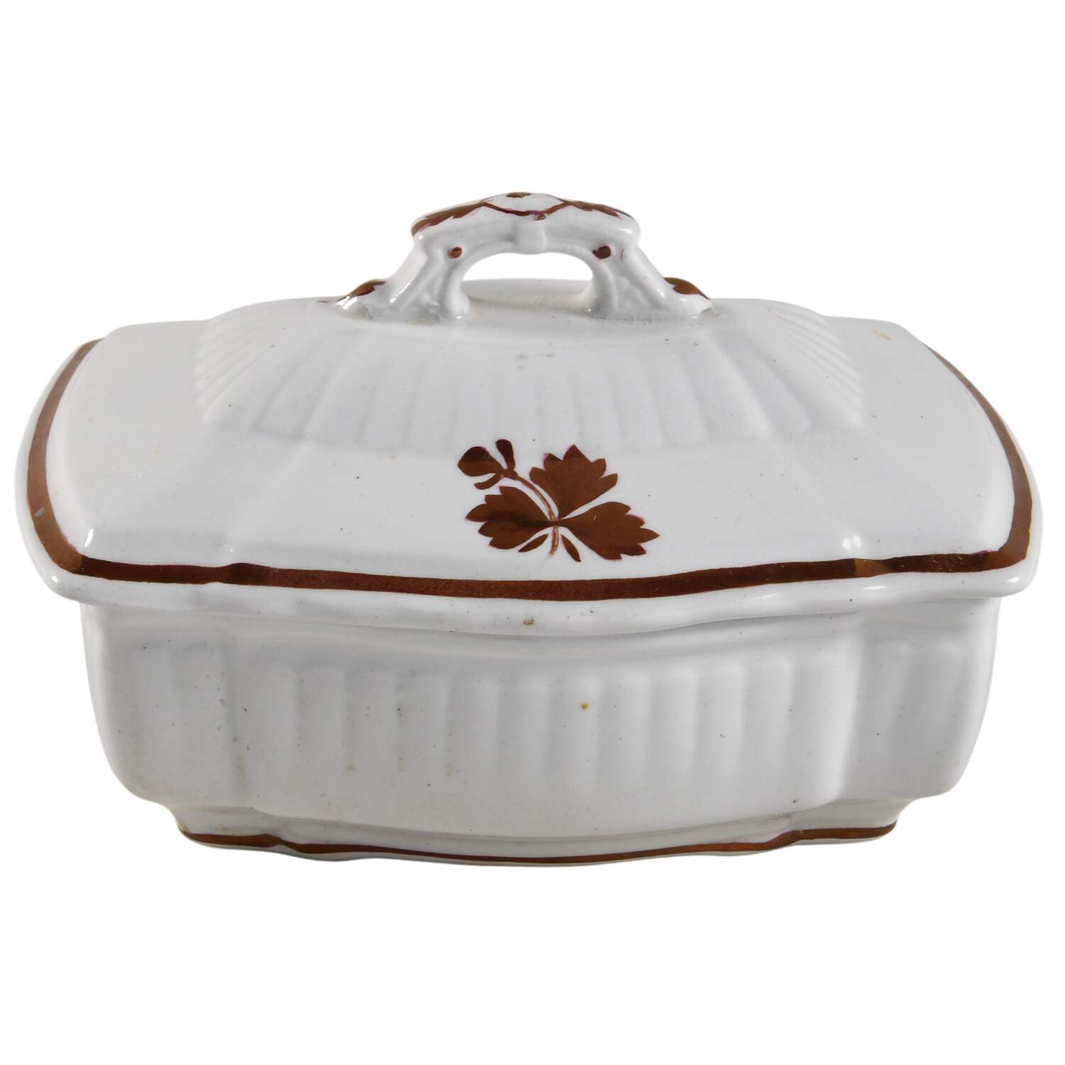 Tea Leaf Rectangular Covered Butter by Mellor Taylor-1