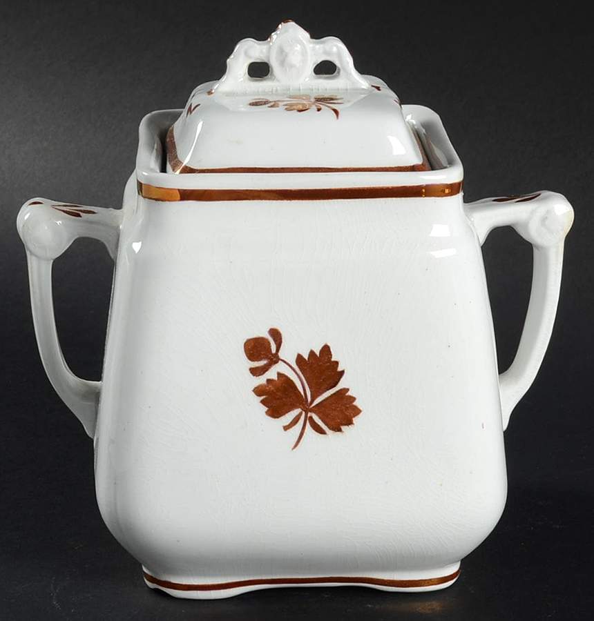 Tea Leaf Sugar Bowl & Lid by Mellor Taylor-1