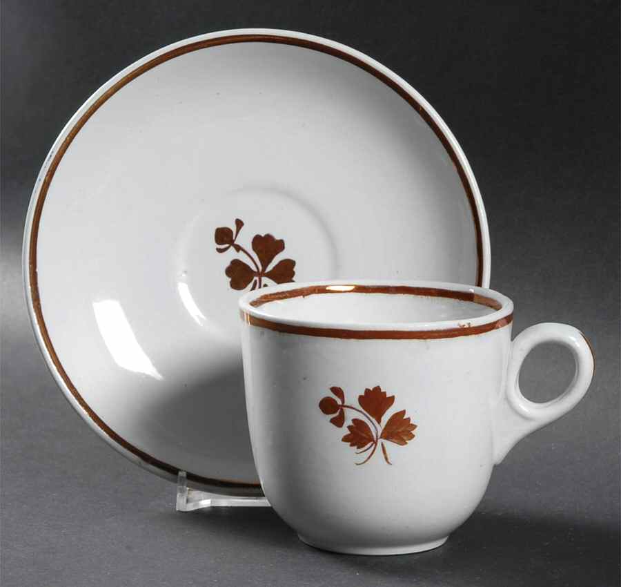 Tea Leaf Flat Cup & Saucer Set by Mellor Taylor-1
