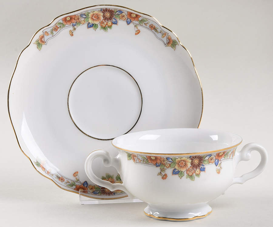 The Autumn Bouillon Cup & Saucer by Paul Muller-1